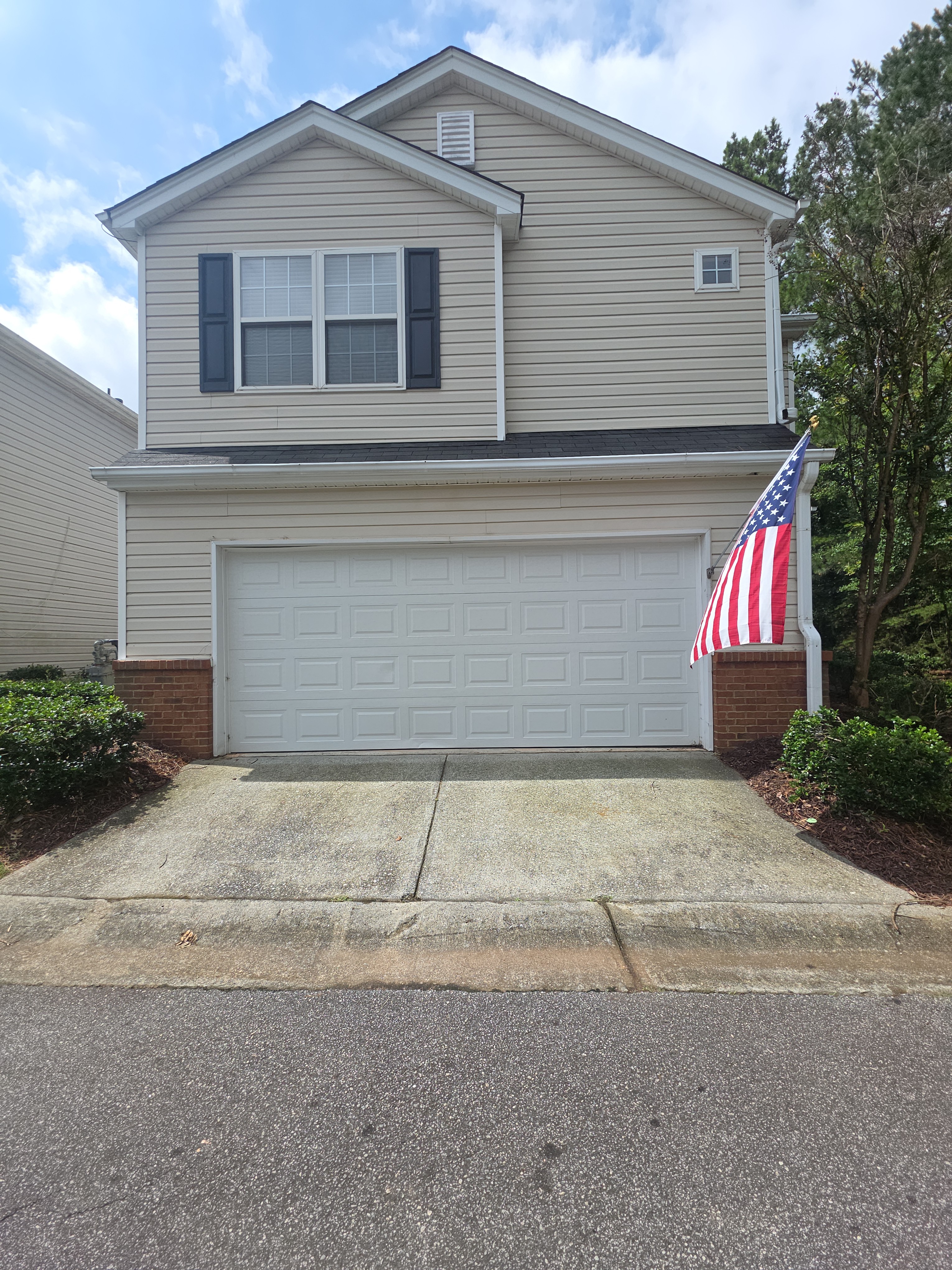 Garage with driveway